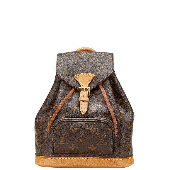 Louis Vuitton Backpack Monogram Montsouris PM Brown Leather - Picture 1 of 8